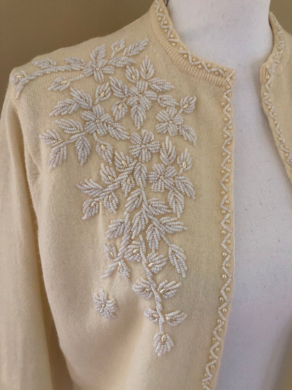 1950s Beaded Sweater - image 2