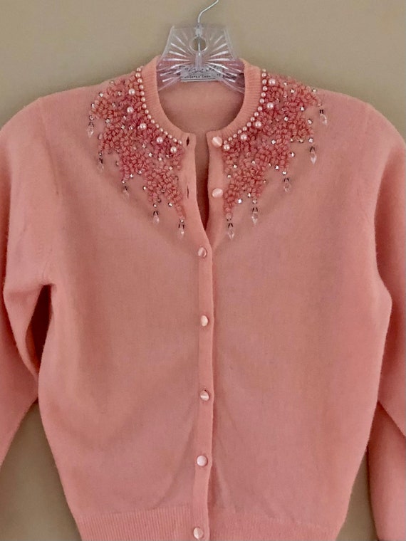 1950s Beaded Cashmere Sweater