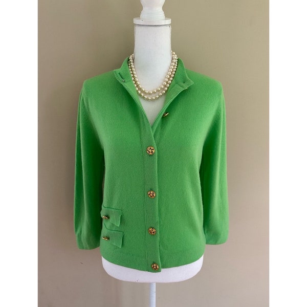 1960s Green Dalton Cashmere Cardigan