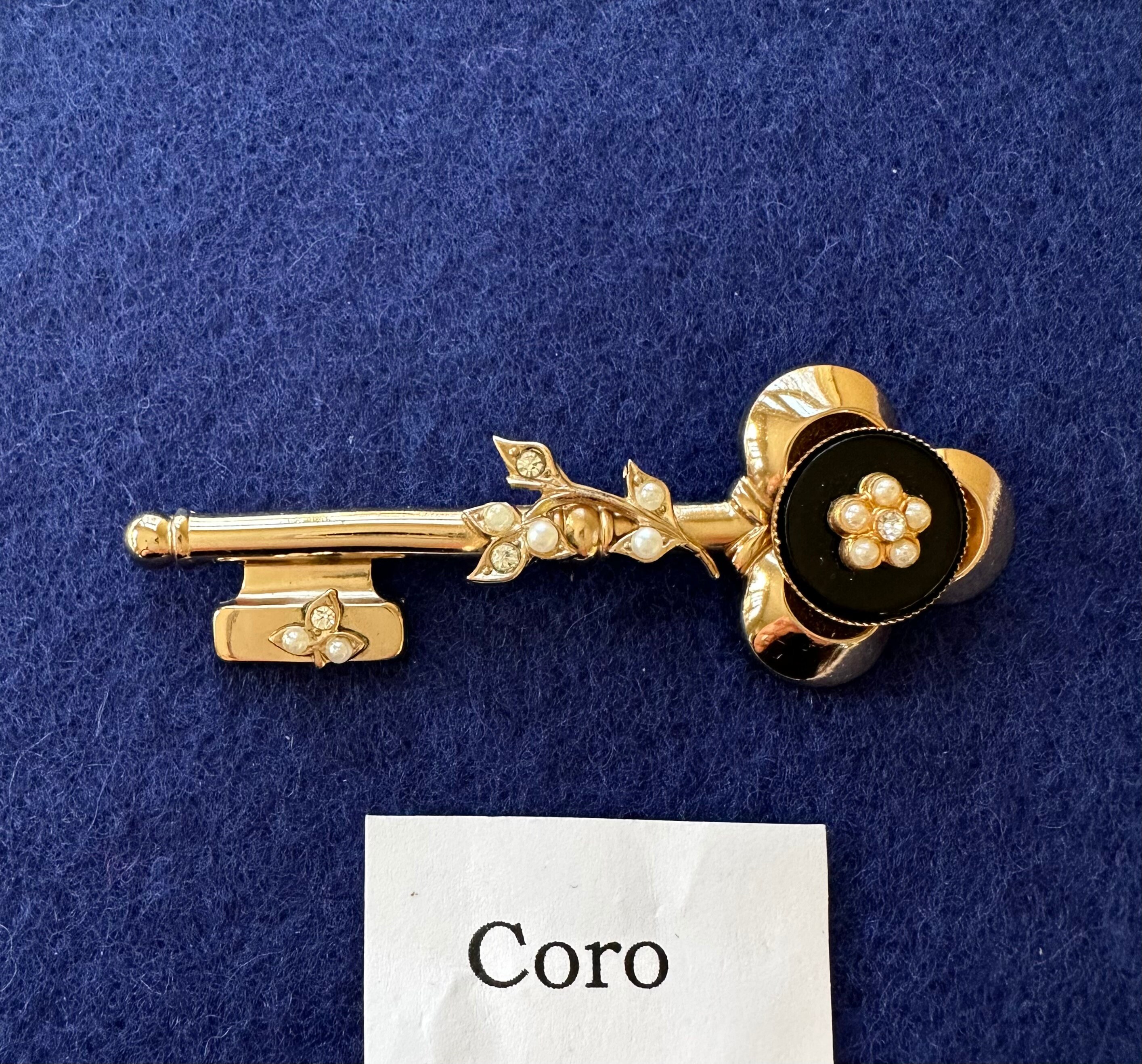 Book Piece**vintage Coro Key Brooch - Etsy