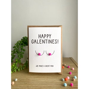 Funny Galentines Day Card | We make a great pair | for her, for best friend, for friend, for girlfriend, for singles, for sister