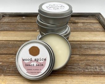 NEW | Wood Spice Beard Balm | Premium Beard Balm | Handmade Beard Balm | Beard Wax | Gift for Dad | Father’s Day Gift | gift for him