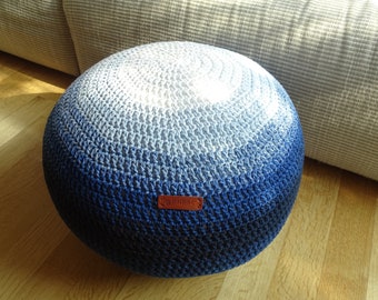 Pouf in cotone / Pouf scandinavo / Pouf all'uncinetto / Pouf multicolore / Pouf per bambini / Pouf per bambini