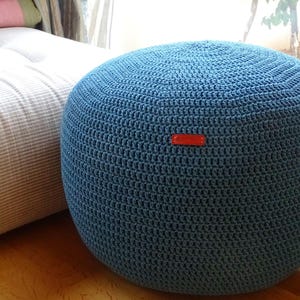 Macrame Cord Crochet Stuffed Pouffe/Ottoman Pouf, Bean Bag, Floor Cushion, Home Decor, Pillow, Stool, Footstool, Other Colors