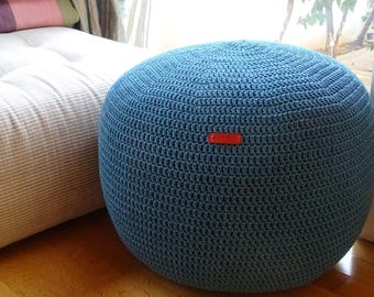 Macrame Cord Crochet Stuffed Pouffe/Ottoman Pouf, Bean Bag, Floor Cushion, Home Decor, Pillow, Stool, Footstool, Other Colors