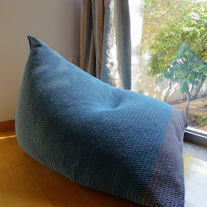 Bean bag S/M/L/XL, Crochet Lounge bean chair for Nursery, living room, Daybed for Lounge Room, Decorative Ottoman Pouf