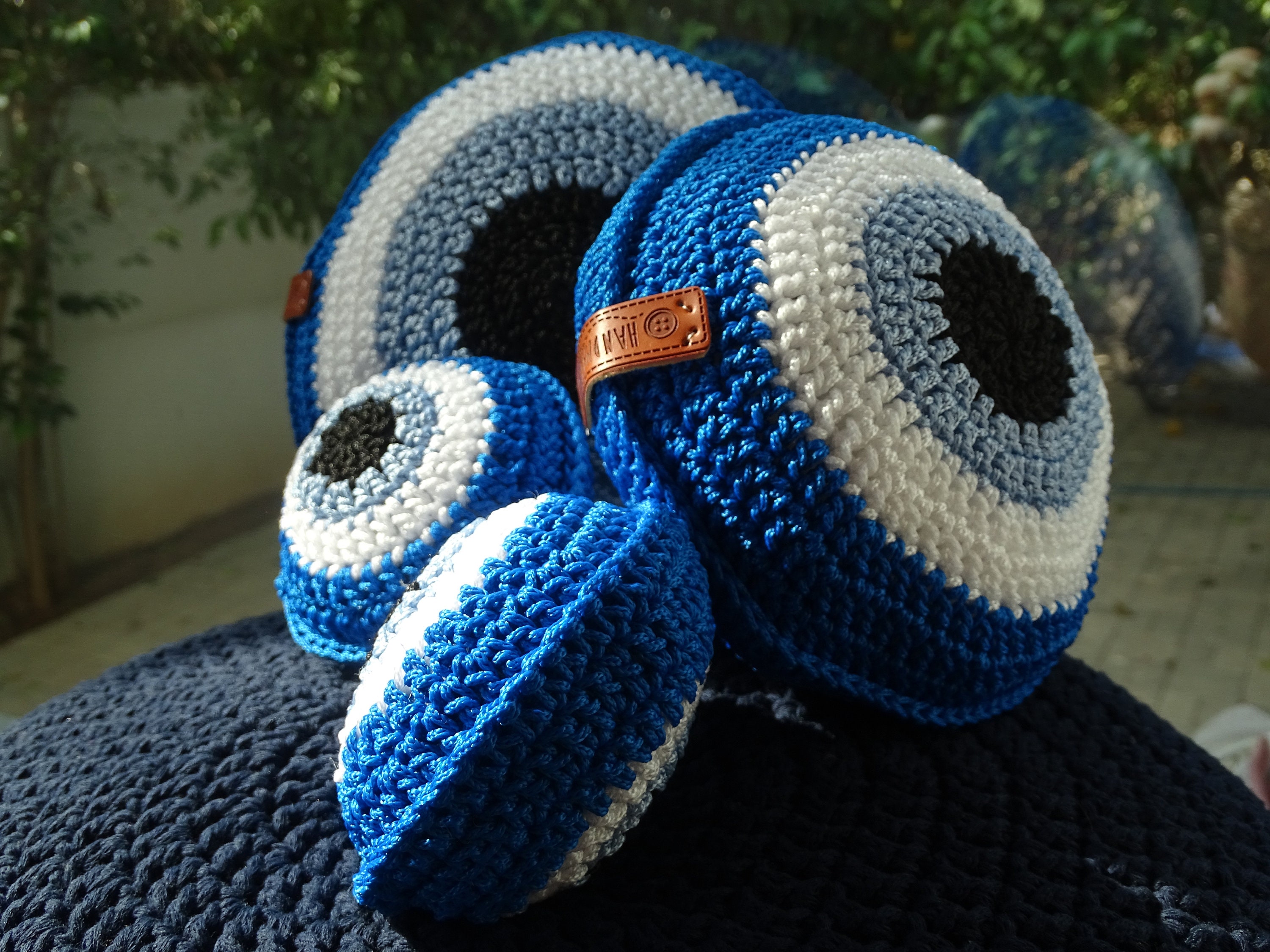 PDF Tutorial on How to Crochet Evil Eye Pillow 10 Inches/25cm