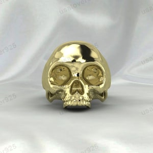 Skull Mask Ring, Tribal Face Statement Ring, Gothic Skull Jewelry for Men, Handmade Bold Face Ring, High Quality Brass Jewelry Gift