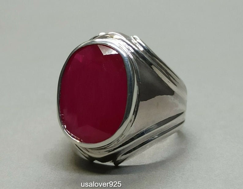 Boho Ring Yaqoot Ring Gift For Her 50/% OFF Corundum Oval Ruby Mens Gemstone Ring Solid 925 Sterling Silver Band Ring Handmade Ring