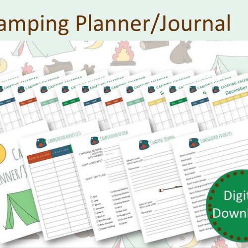 Printable Campground Journal Camping Log Camping Journal - Etsy