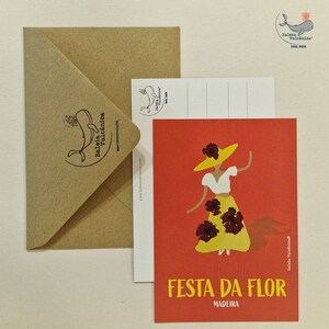 Postal fetsa da flor (ilha da madeira funchal vestido)