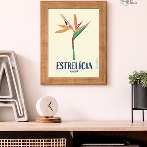 Estrelícia (Strelitzia) Ilustração Gráfica da Madeira Konsttryck Affisch Blomma Estrelicia Druck Strelitzia Blume Madeira Poster Portugal bild 6