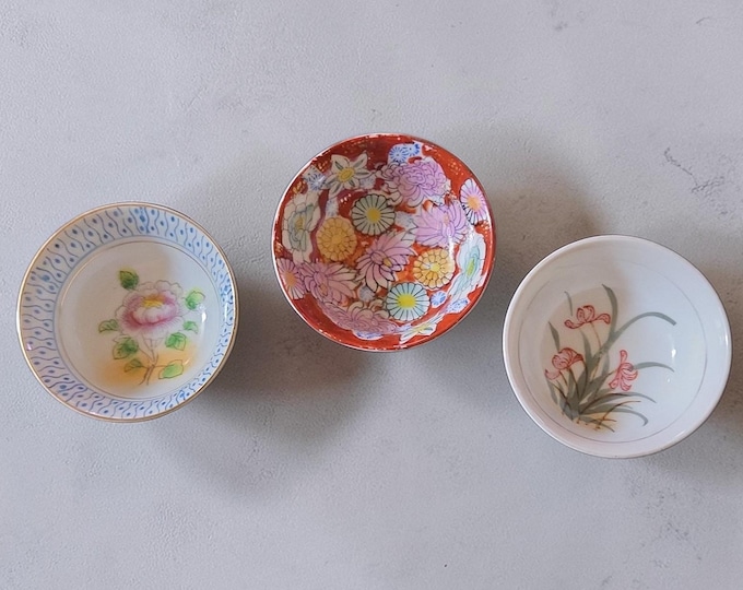 Three Delicate Occupied Japan Sauce Bowls