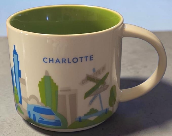 Starbucks Charlotte You Are Here 14oz Ceramic Mug 2017