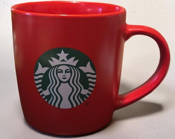 Starbucks Minimalist Solid Red with Siren Logo 11oz Ceramic Mug 2025