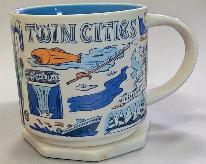 Starbucks Twin Cities Been There Cities 14oz Ceramic Mug 2018