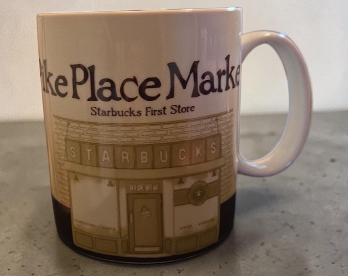 NWT Starbucks Pike Place Market 16 oz Ceramic Mug 2008