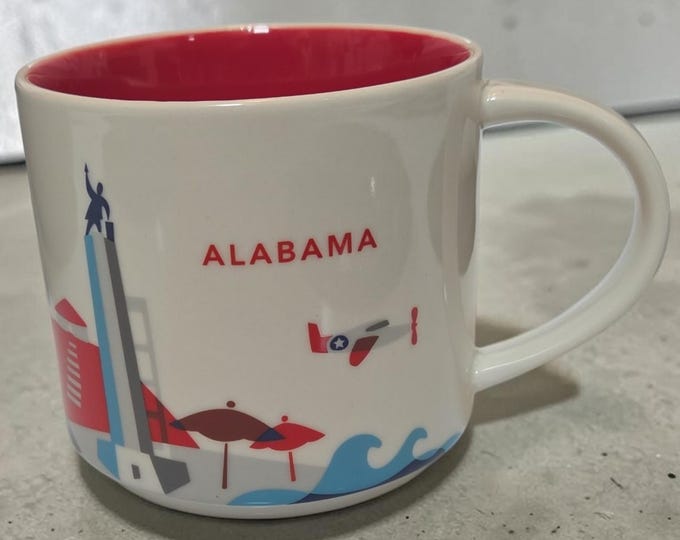Starbucks Alabama You Are Here Collection 14oz Ceramic Mug 2017