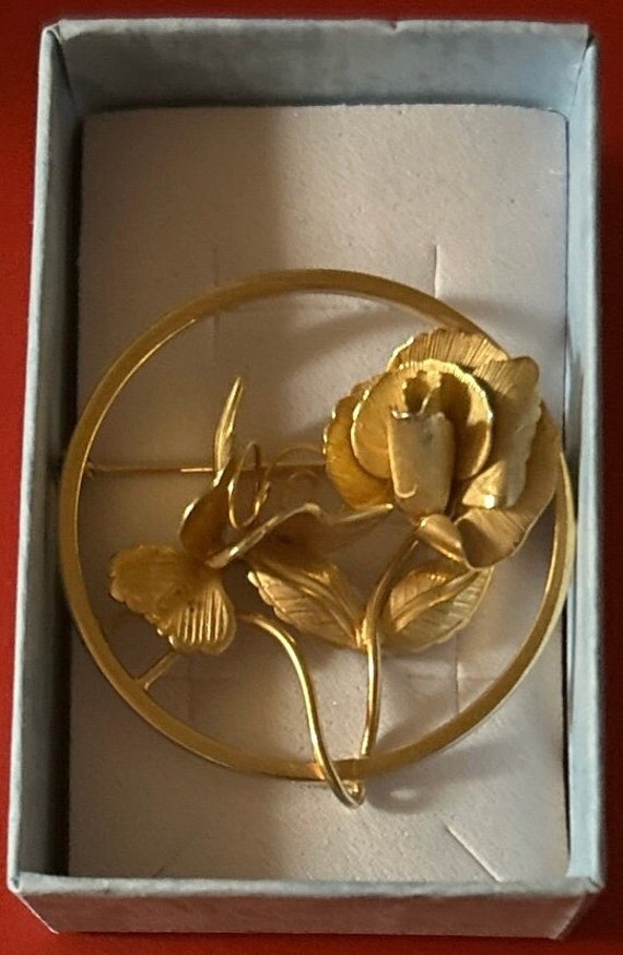 Vintage Gold Filled Krementz Brooch