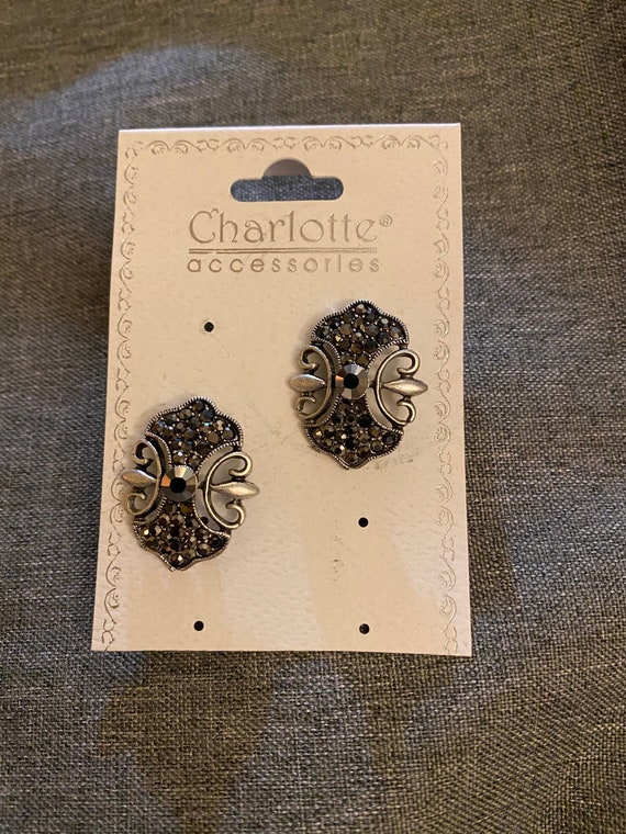 A Sparkling Pair of Charlotte Accessories Pierced… - image 1