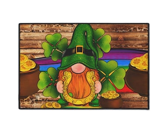 Heavy Duty Floor Mat "My Good Luck Surrounds Me!" (Your choice of five sizes)