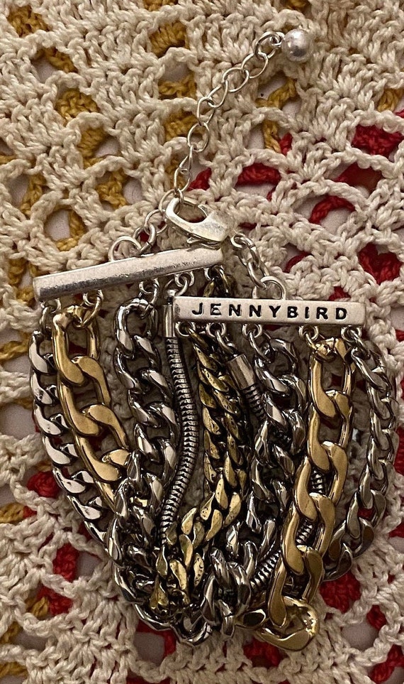 Vintage Austin Cuff Jenny Bird Five Strand Chain Bracelet With