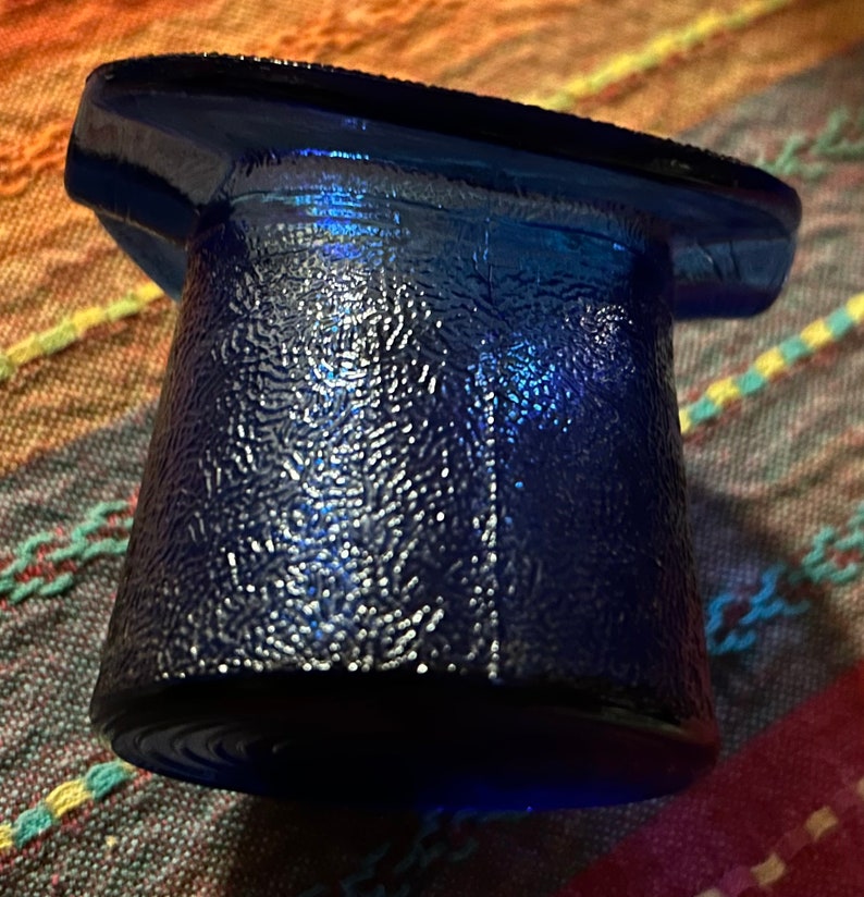 A Vintage Blue Cobalt Top Hat Ashtray 2 1/2 X 2 X 3 - Etsy