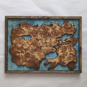 Link's Awakening Zelda Koholint Inspired Map: Laser Cut Wood Art, A Link to the Past, Retro Video Game, Game Room Gift