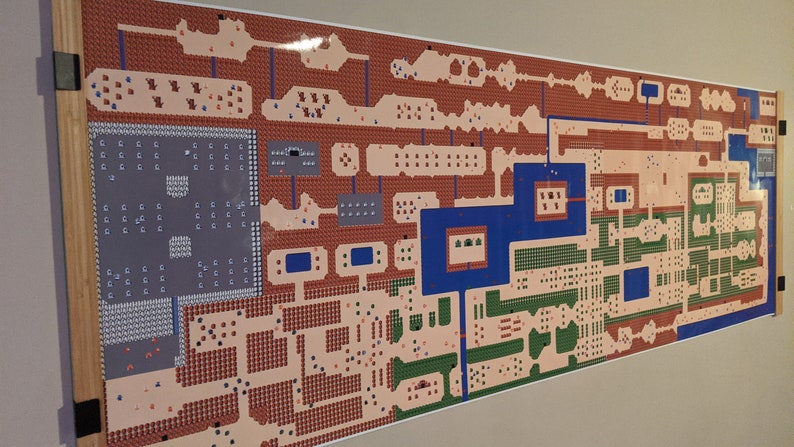 Zelda Map Poster Ledged of Zelda NES Map Video Game Poster - Etsy Australia