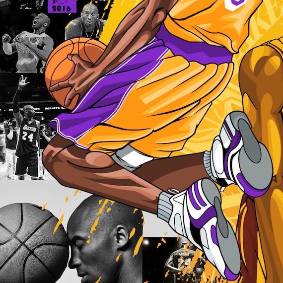 Kobe Bryant #kobe #bryant #kobebryant #blackmamba #mamba #nba #basketball  #lakers #comic #cartoon #vector #to…