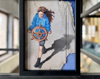 Believe in Life | Original street art artwork on recycled cardboard
