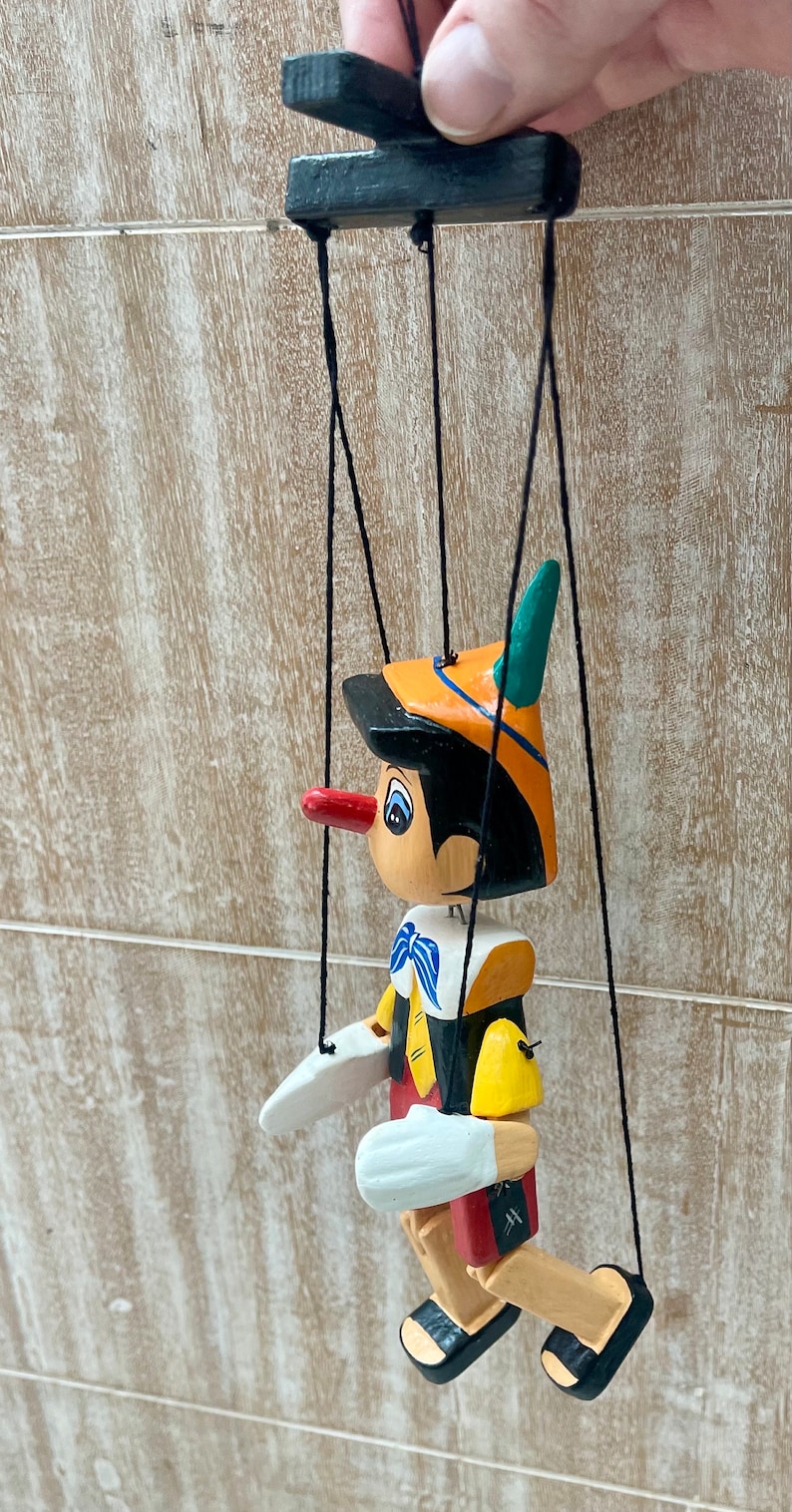 Puppet Controller Pinocchio Handmade Wooden Pinocchio Puppet: Decorative on Strings - Etsy