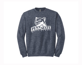 Penn State Vintage Logo // Heather Dark Navy // College Style Sweatshirt