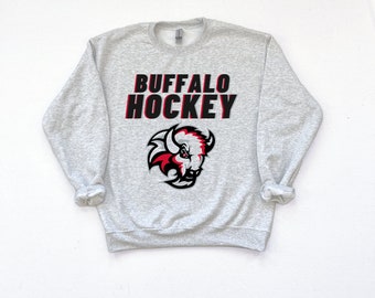 Buffalo Sabres Reverse Retro Goat Head Heather Grey Hoodie