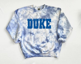 Duke Blue Tie Dye Sweatshirt, College Style Sweatshirt