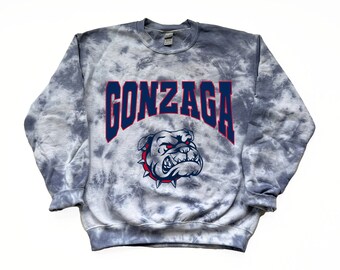 Gonzaga Navy Tie Dye Sweatshirt || College Style Sweatshirt