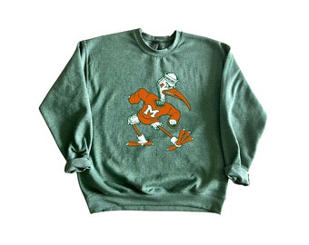 Miami Sebastian // College Style Sweatshirt // Heather Green