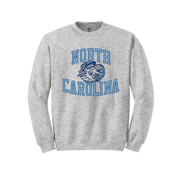 North Carolina Tar Heels Ram Head // College Style Sweatshirt