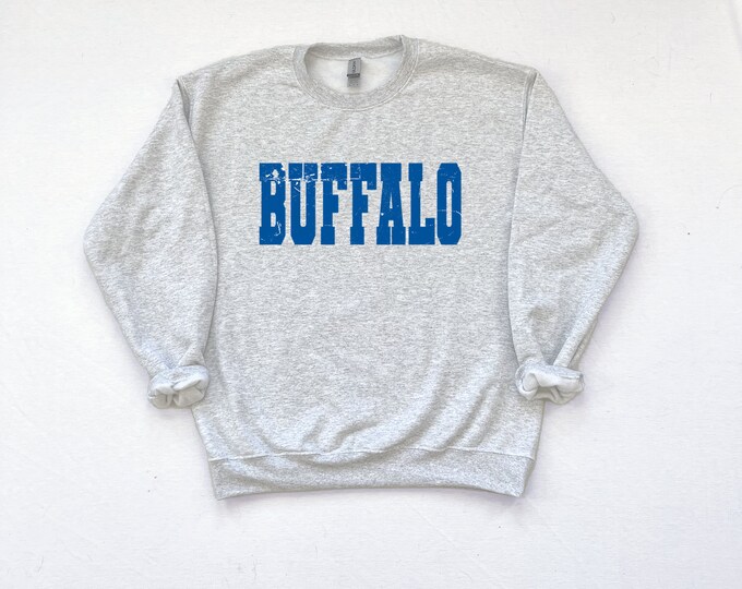 Buffalo Retro Sweatshirt, College Style Sweatshirt