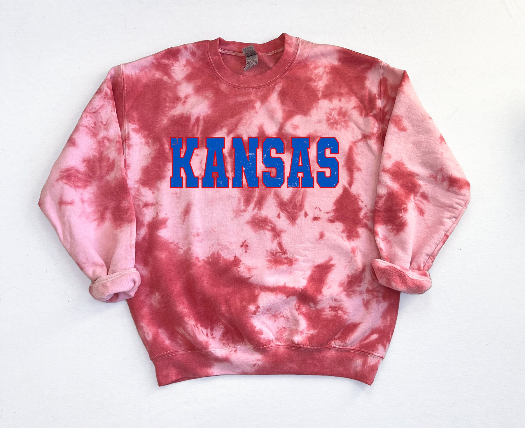 Pink and red tie dye sweatshirt clearance