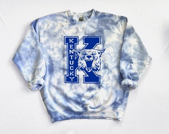 Kentucky Blue Tie Dye Sweatshirt, College Style Sweatshirt