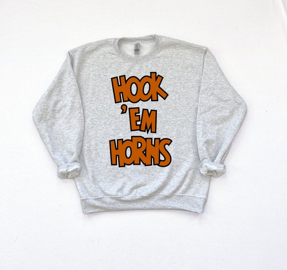 Texas Longhorns Hook Em Horns // College Style Sweatshirt 