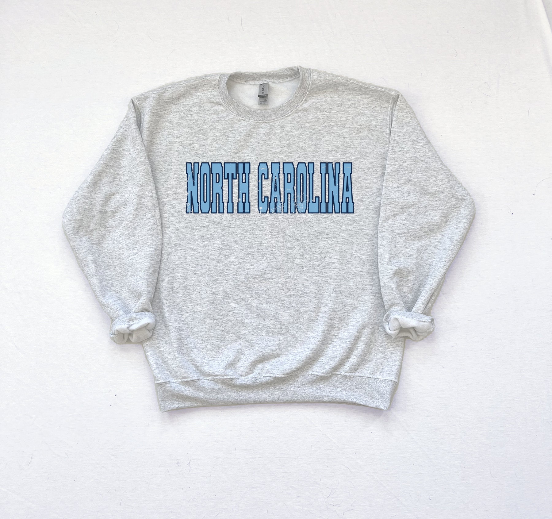 North Carolina Sweatshirt College Style Sweatshirt Etsy