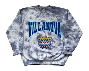 Villanova Tie Dye Sweatshirt || College Style Sweatshirt