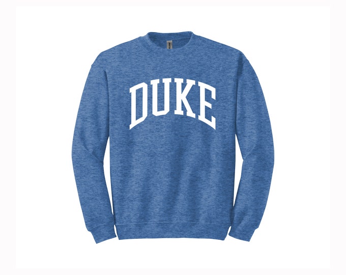 Duke // Heather Royal Blue // College Style Sweatshirt