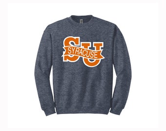 Vintage Syracuse University // Heather Dark Navy // College Style Sweatshirt