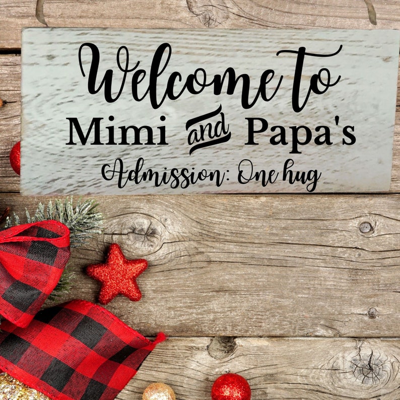 Welcome to Mimi and Papa's Personalized Mothers Day Gift image 4