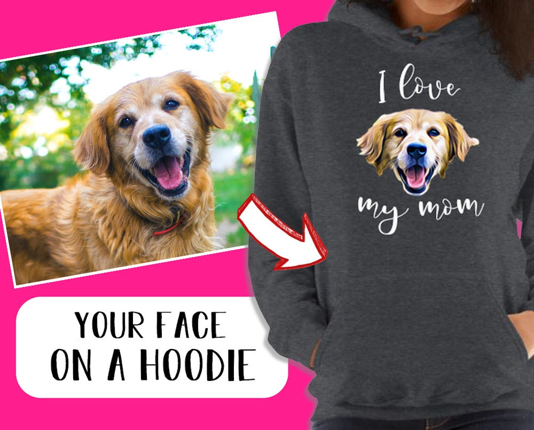 Personalized Dog Photo Hoodie Custom Pet Owner Gift Dog Gifts Pet Gifts