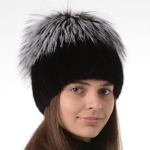 Women&#39;s Fur Hat  - Mink Hat - Fox Fur Hat