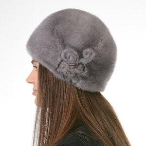 Grey Babushka Faux Fur Hat – Tamo Design